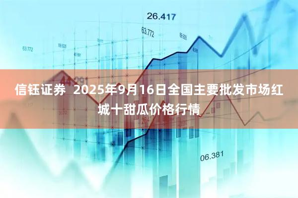 信钰证券  2025年9月16日全国主要批发市场红城十甜瓜价格行情