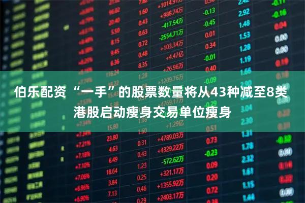 伯乐配资 “一手”的股票数量将从43种减至8类 港股启动瘦身交易单位瘦身